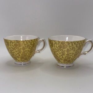 Vintage Colclough Bone China Teacups (Set of 2)  Made in England  Hand-Numbered